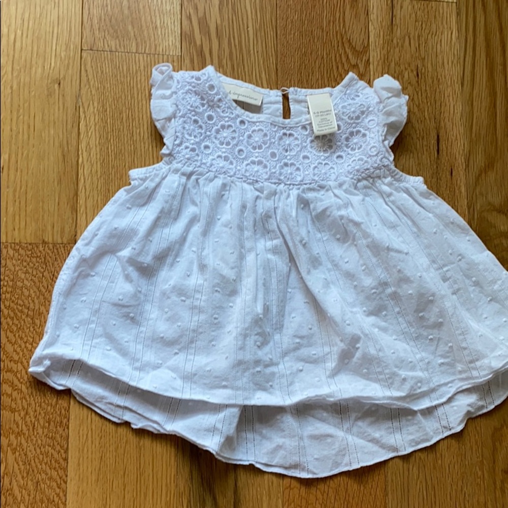 White baby girls 6-9 months top